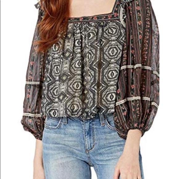 Free People Tops - Free People Mostly Meadow Blouse Size M